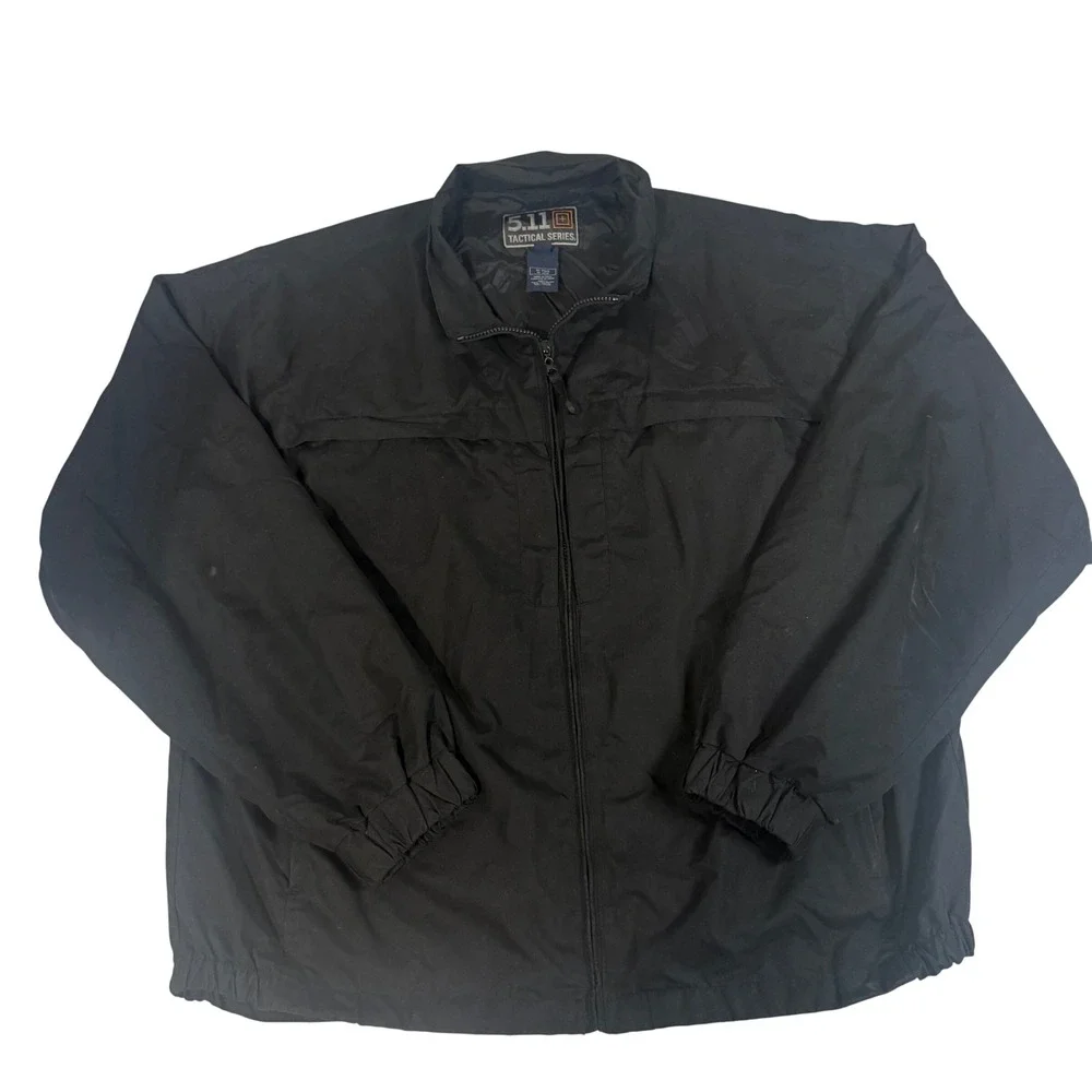 5.11 Tactical Series Black Full Zip Jacket Men's‎ XL Lightweight Windbreaker